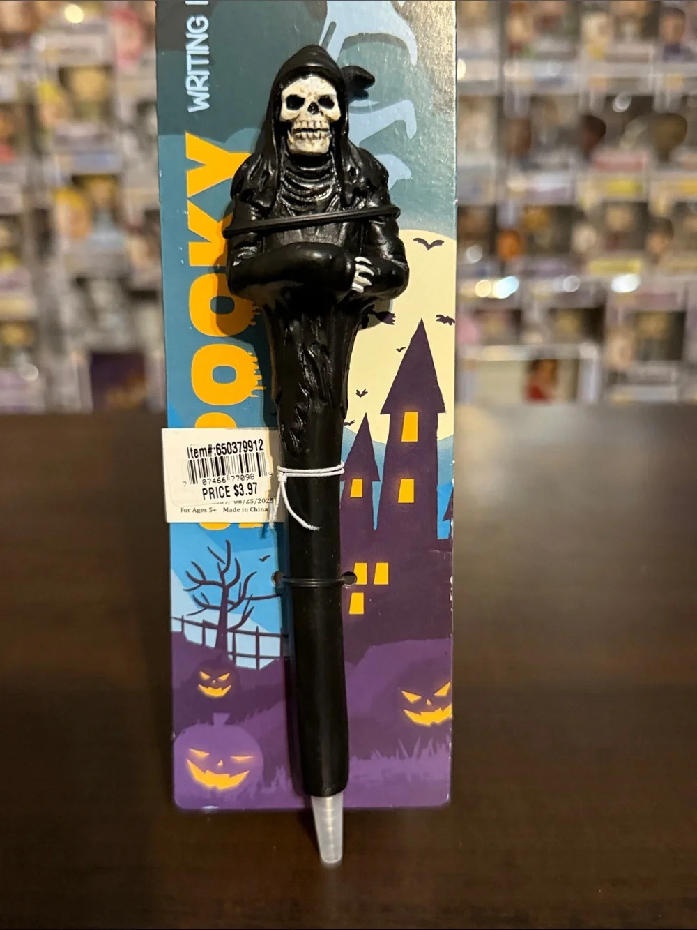 Fear Pong Party Game & Spooky Black Skeleton Pen